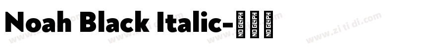 Noah Black Italic字体转换